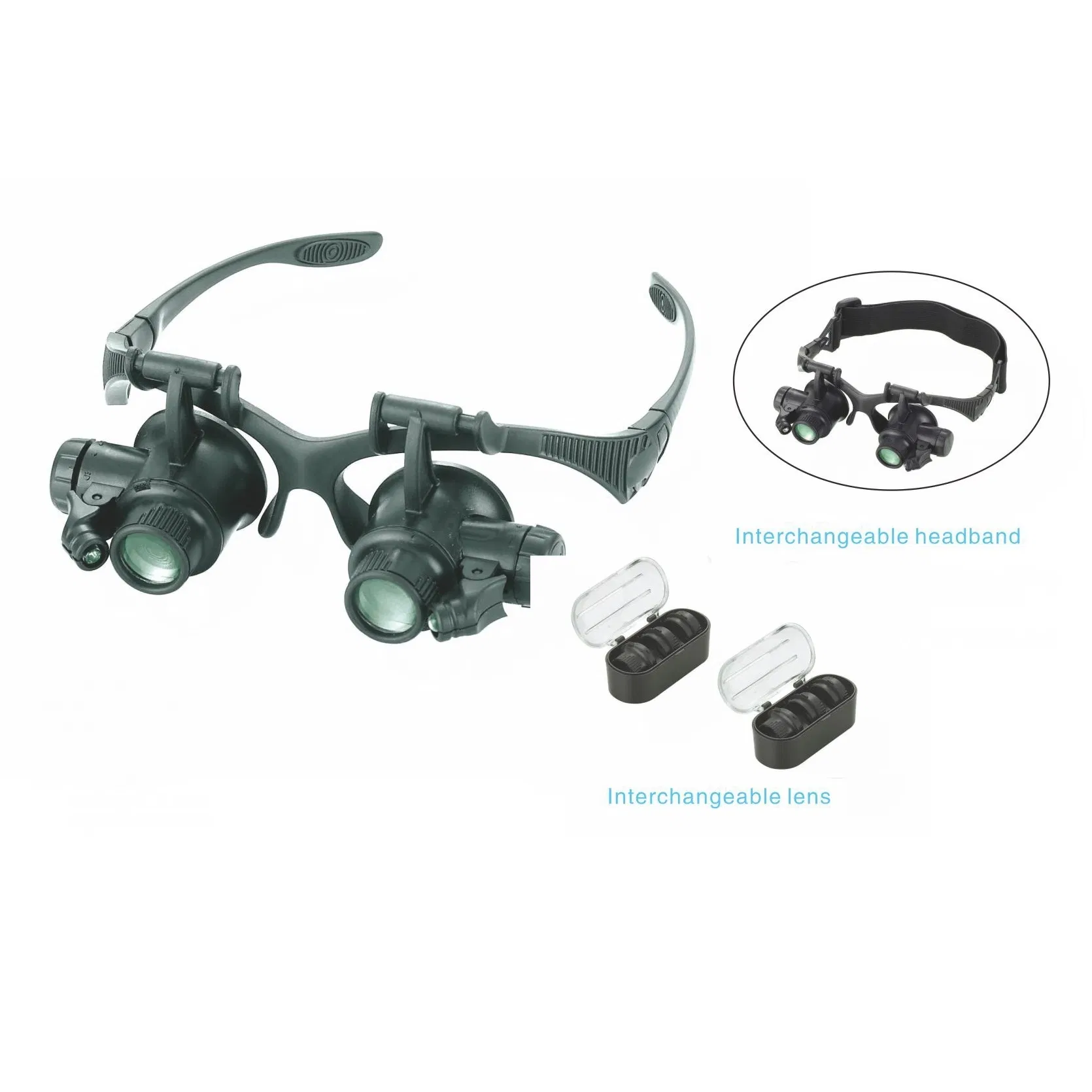 Upgraded Version Watch Repair Magnifier with LED Light 10X 15X 20X 25X Magnifying Glass