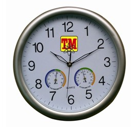 Hot Selling Items Multifunctional Cheap Stainless Steel Wall Clock with Thermometer