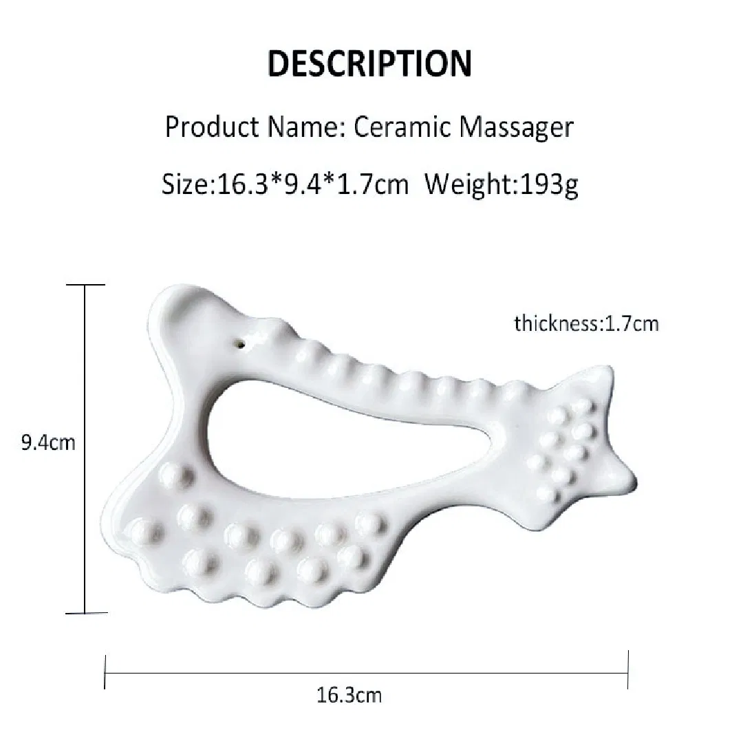 Hot Sale Korea Ceramic Body&Facial Massage Tool 100% Ceramic Guasha Tool