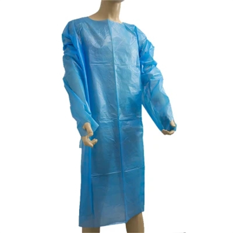 Thumb Loop Waterproof CPE Gown Various Colours for Kitchen Cleaning Hospital