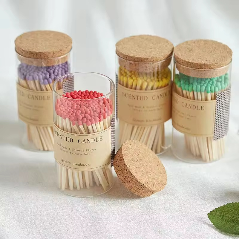 Custom Bulk Safety Matches in Elegant Colored Bottles