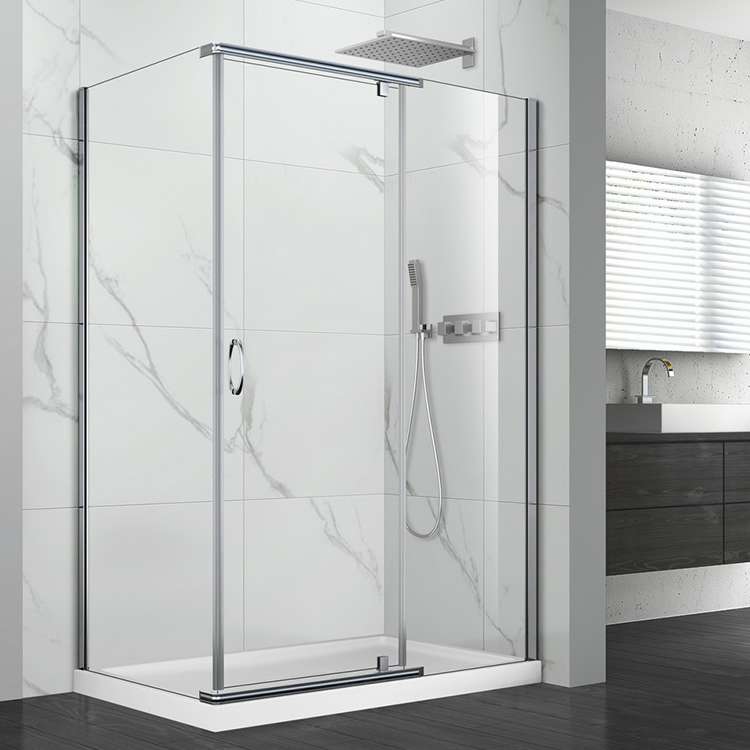 New Design Pentagon Pivot Shower Enclosure Door Large Shower Room