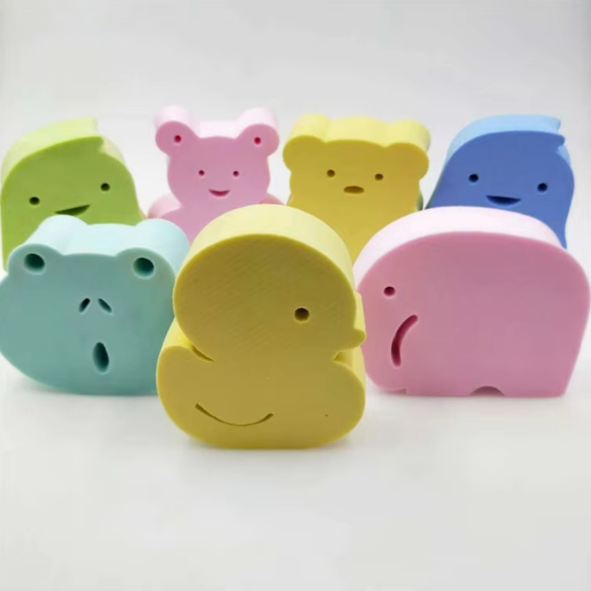 PVA Cute Baby Bath Sponge Animal Soft Exfoliate Cleaning Sponge