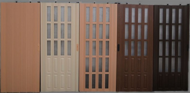 PVC Bi Fold Interior Transparent Folding Vinyl Door Puerta Plegable in Dubai Malaysia Philippines Price