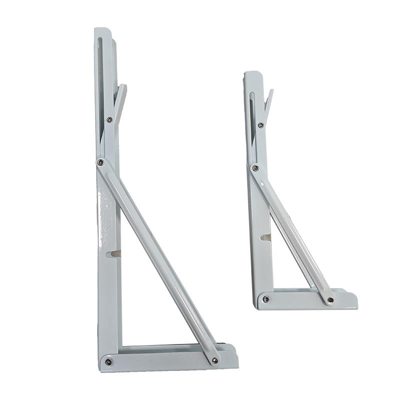 Adjustable White Steel L Angle 90 Degree Triangle Wall Mounting Metal Collapsible Shelf Bracket