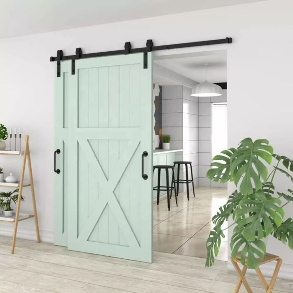 Barn Door Hardware for Furniture with Carbon Stainless