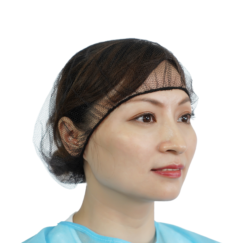 Adjustable and Comfortable 19''-24'' Disposable Nylon Hair Net Cap with Elastic