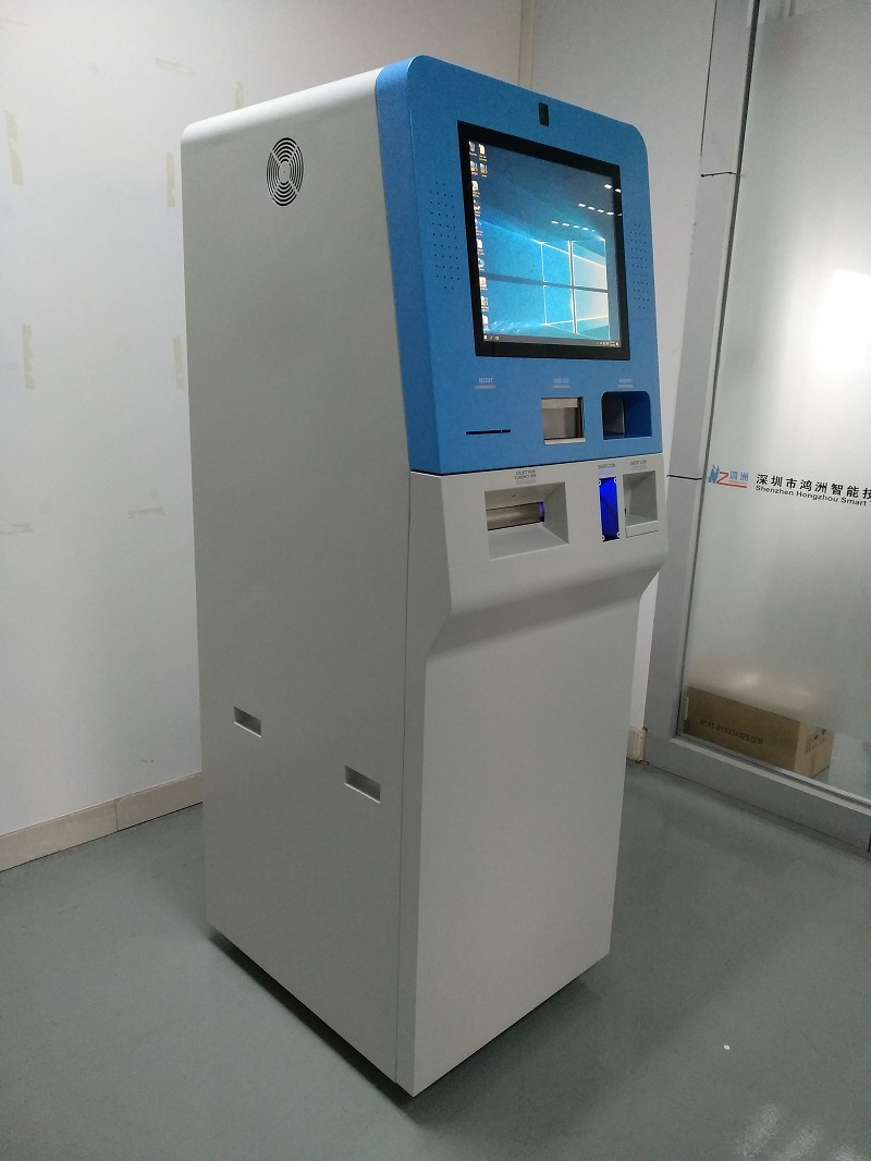 Self Service Banknote Exchange Payment Machine Floor Standing Passport Scanner Currency Exchange Machine ATM Machine