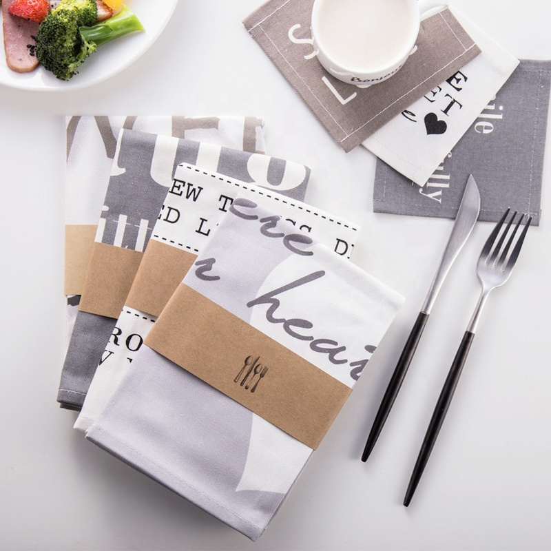 Custom Digital Print Cotton Linen Kitchen Flour Sack Dish Tea Towel