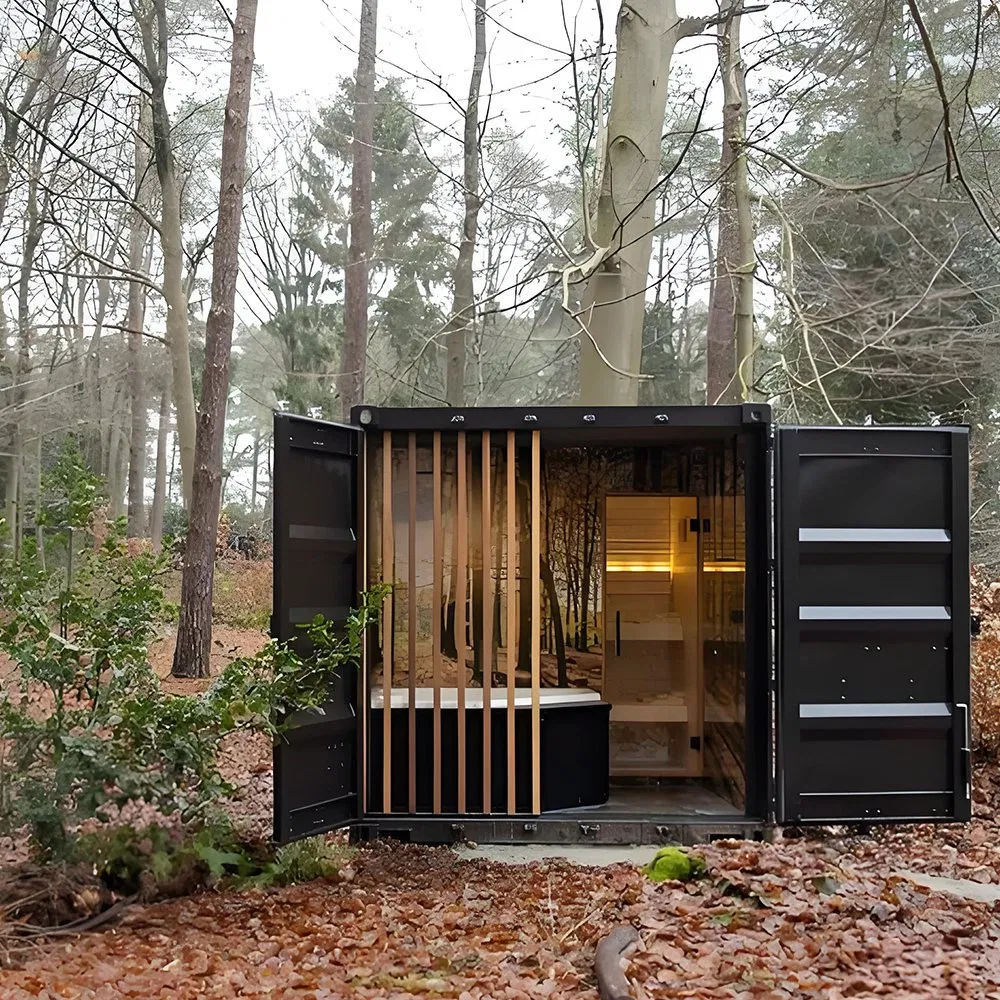 Компактная уличная инфракрасная сауна для двоих