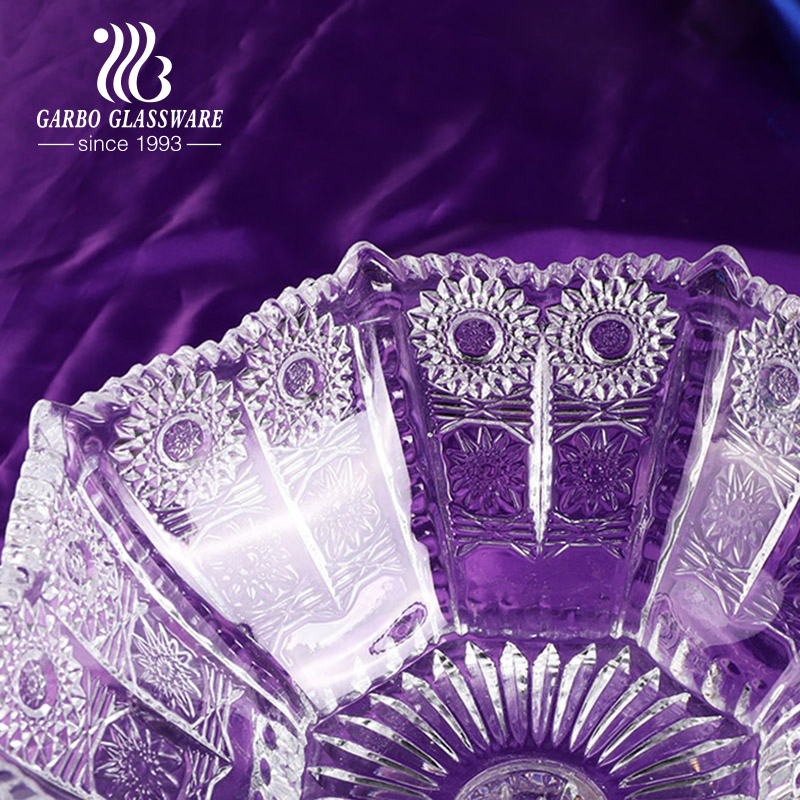 Middle East Style High White Quality Glass Fruit Bowl with Stand