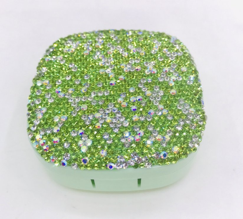 Diamond-Set Contact Lens Case Lens Container