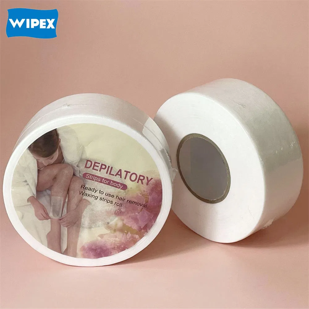Wipex Biodegradable Disposable Nonwoven Wax Strips Depilatory Rolls Body Facial Hair Removal Beauty Salon Wax Strips