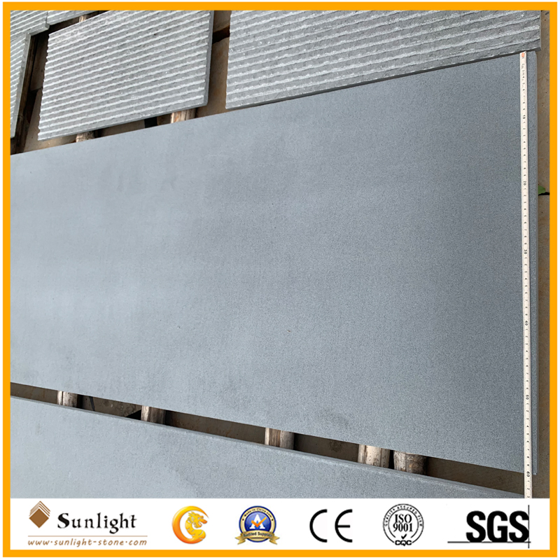 Natural Honed Hainan Black/Grey Basalt/Lava Stone for Paving Tile
