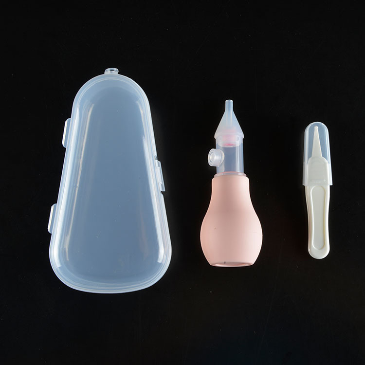 Baby Care Products Safety Natural Plastic Silicone Baby Nose Cleaner Nasal Aspirator Set for Baby