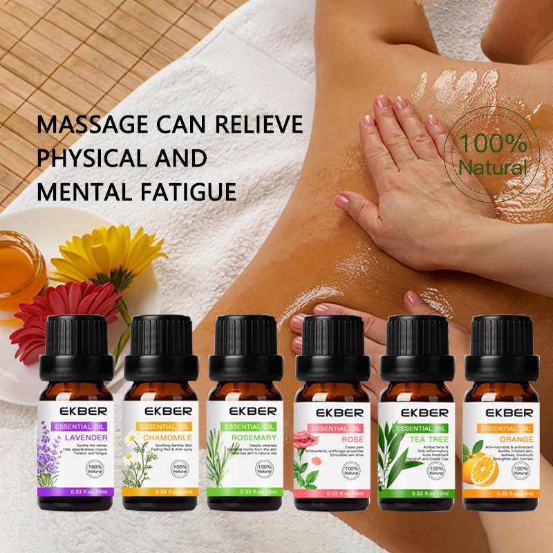 Tangerine Basil Camphor Cypress Fennel Cajeput Aromatherapy Pure Natural Essential Oil Set
