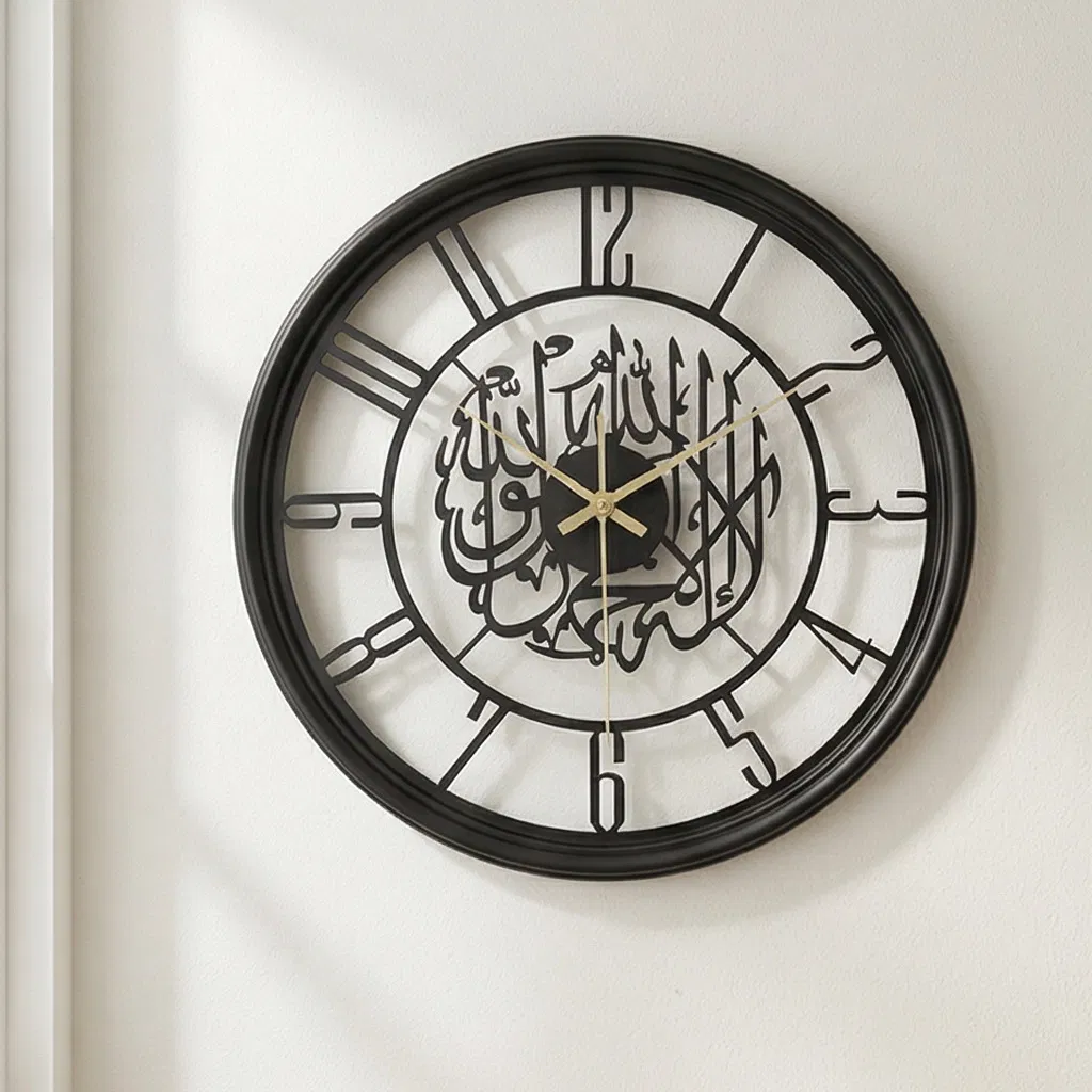 Dia 40/50/60cm Large Round Decorative Metal Wall Clock Silent Metal Wall Clock Home Decoration Promotion Gift Clock for Kitchen/Living /Bed Room--Hrt-10