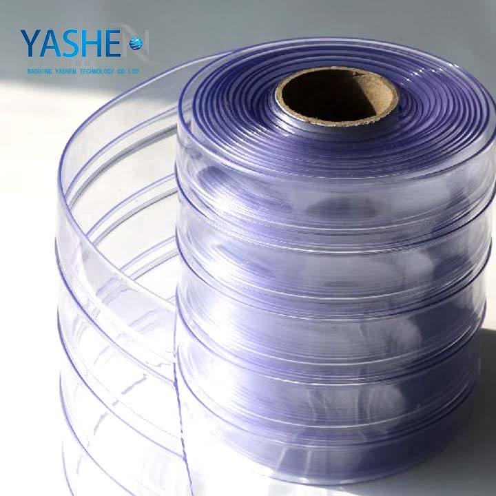 Transparent Factory Soft Ribbed PVC Striped Curtain