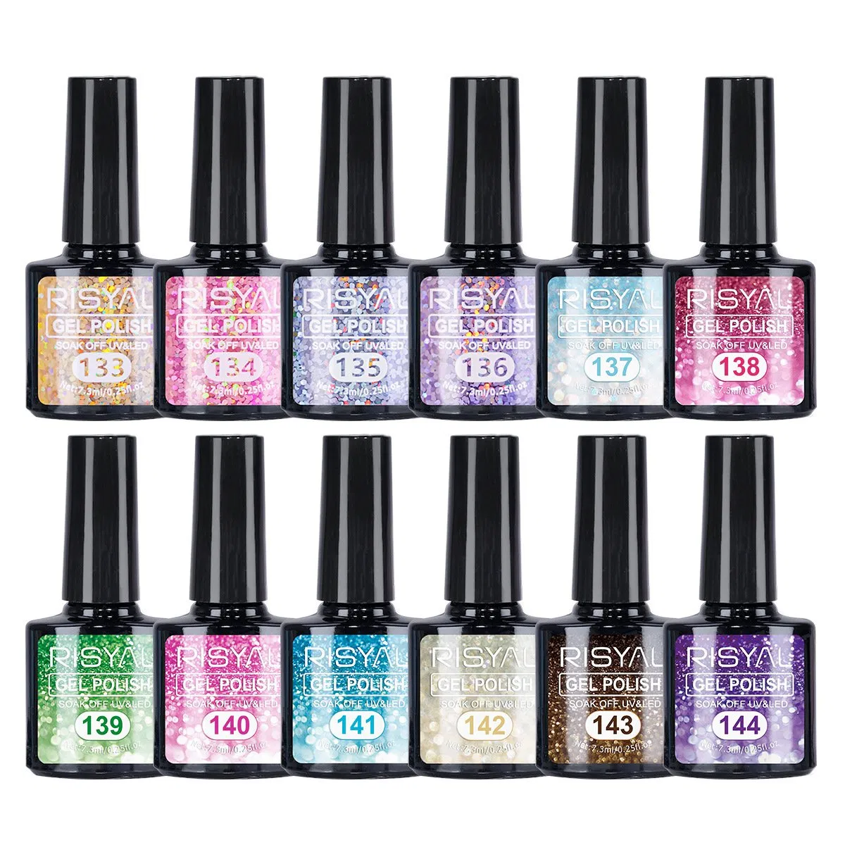 Nail Art Sparkle Glitter Nail Polish Long Lasting off UV LED Gel