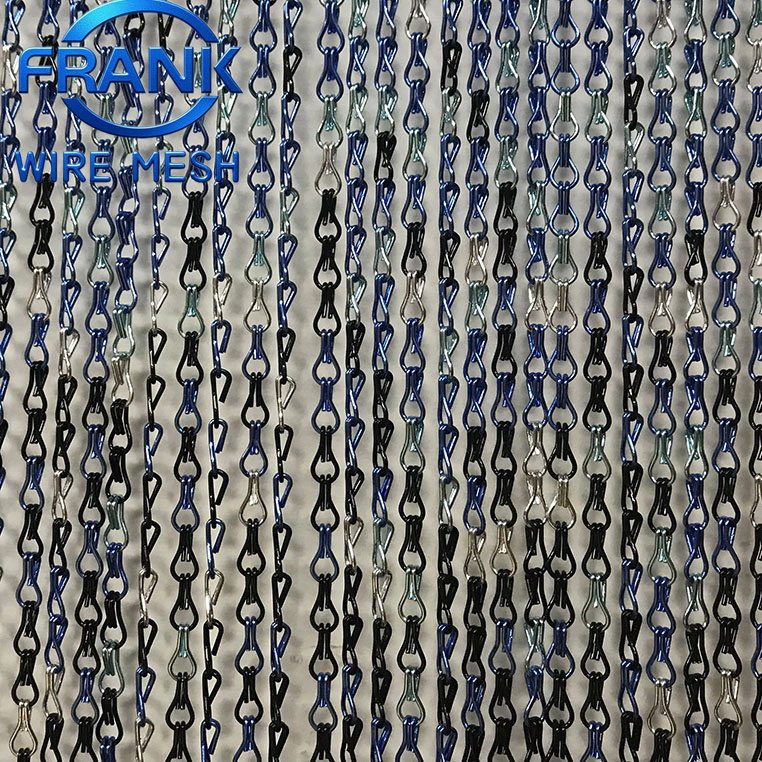 Light Luxury Styles Aluminum Double Hook Chain Fly Curtain Mesh for Headline Wall Decorative