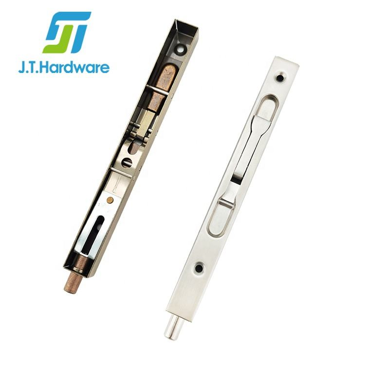 Stainless Steel Double Door Lever Action Flush Sliding Bolt Concealed Door Latch Bolt