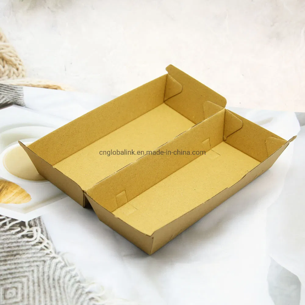 Disposable Take-out Food Packing Corrugated Cardboard Brown Paper Box