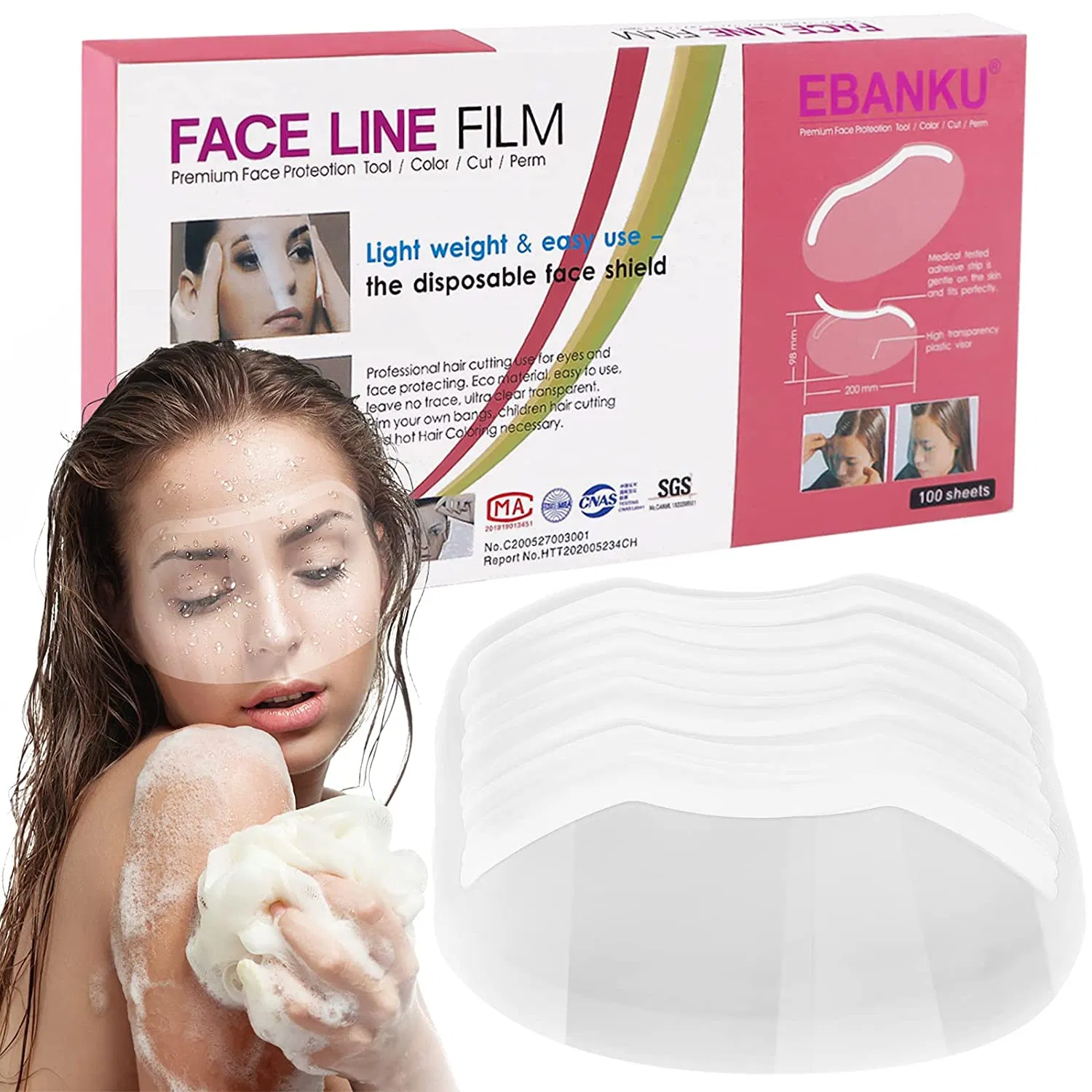 Hairspray Salon & Microblading Permanent Makeup Disposable Eyelash Extension Shield Visors DIY