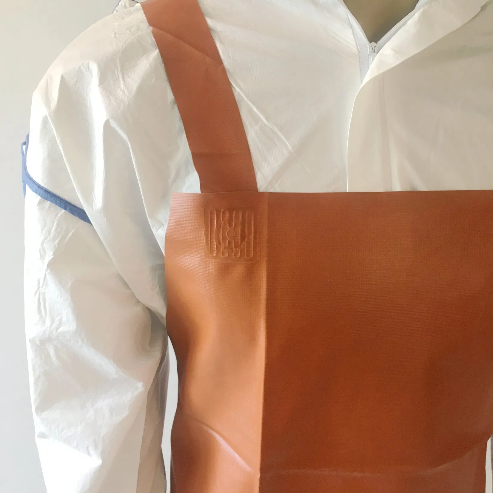 Amber Disposable Reusable Plastic PVC Apron with Welding Ties