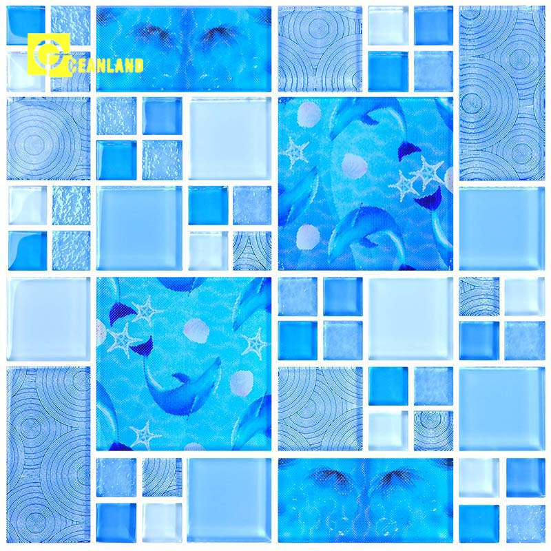 Foshan Factory Cheap Bathroom Wall Crystal Mosaic Tile