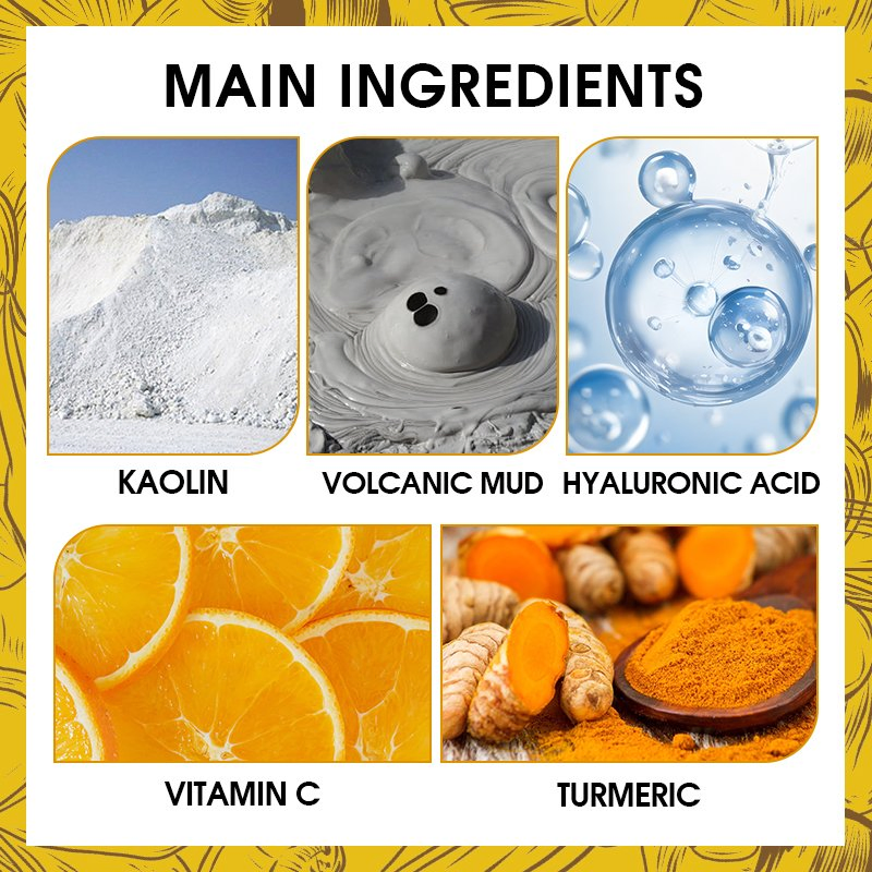 Deep Cleaning Anti-Acne for Turmeric Clay Face Mask Women with Sensitive Skin