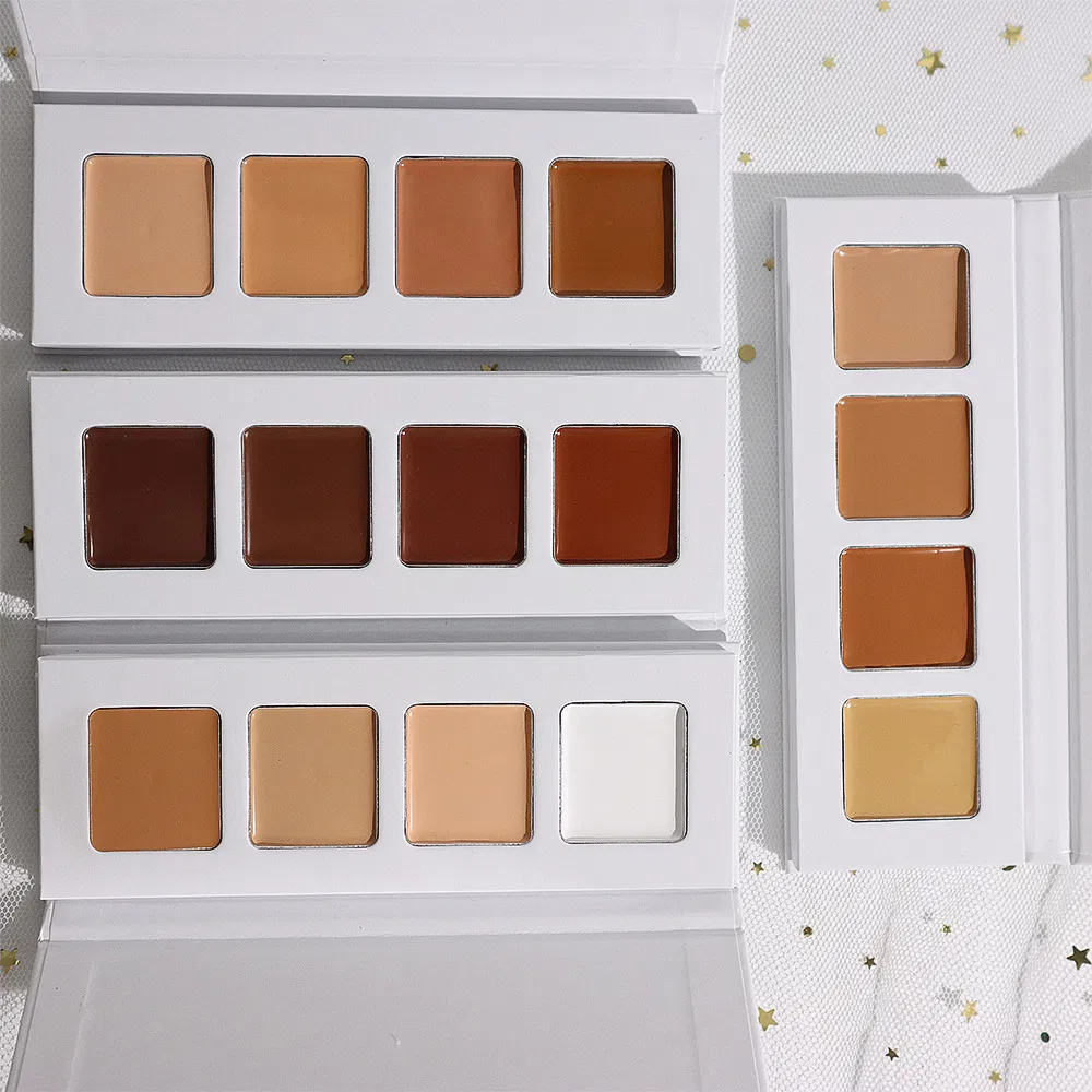 Vegan Matte Cream Concealer Palette in Black and White Packaging