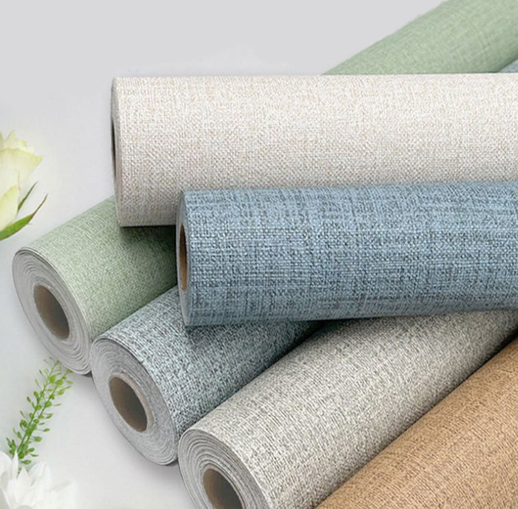 New Style with Diatom Mud Texture 3D Burlap Texture Sticker 3D Self-Adhesive Wallpaper Decor for Bedroom Interior