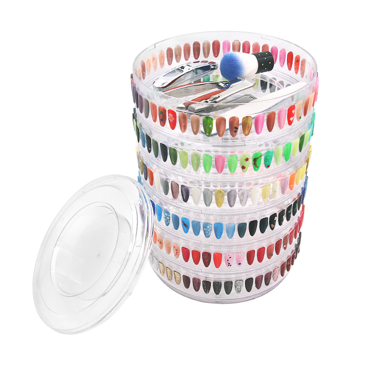 300 Colors Plastic Manicure Salon Nail Color Display Stand Card