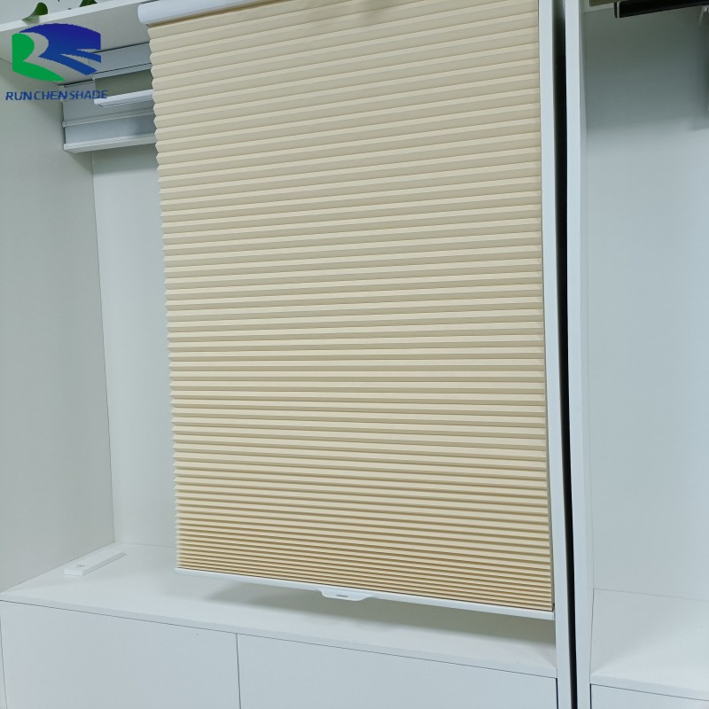 French Window Smart WiFi O-Shape Motorized Window Custom Cellular Honeycomb Blinds Shades
