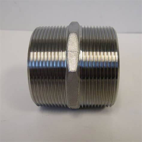 Stainless Steel Threaded Hex Hexagon Pipe Fitting Nipple