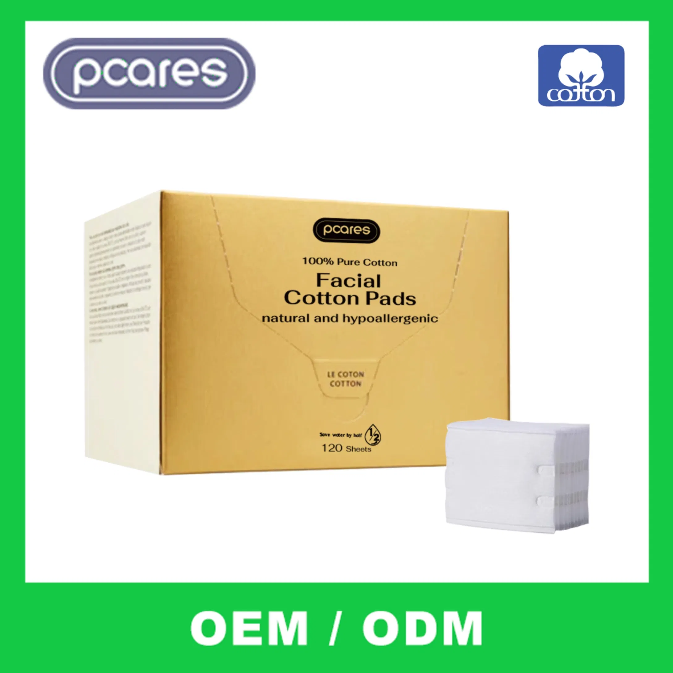 Disposable Organic Cotton Soft and Absorbent Makeup Remover Cleansing Pads Facial Cleansing Pads for Skin Care