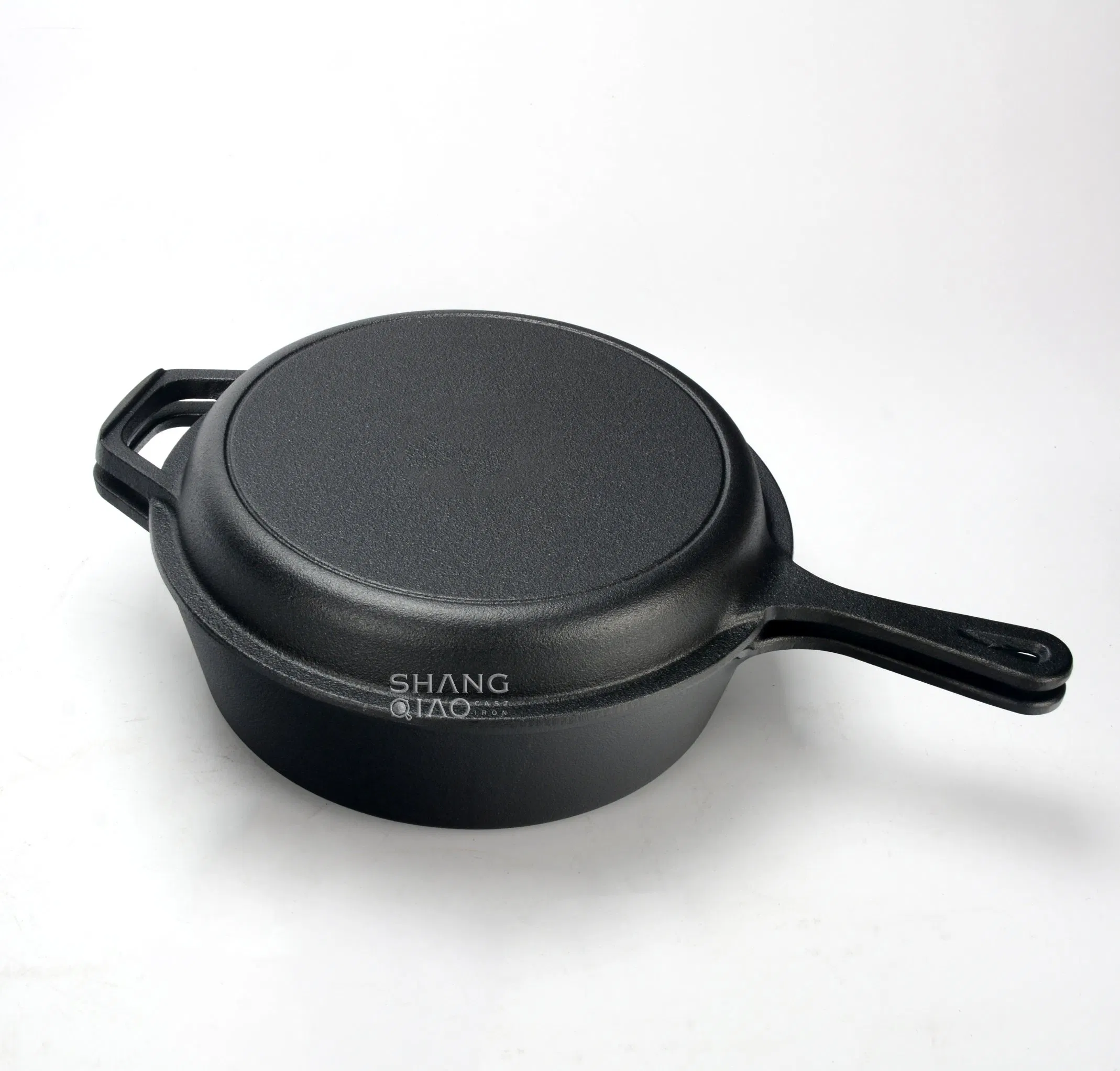 Чугунный комбо-котелок Dutch Oven с крышкой-сковородой