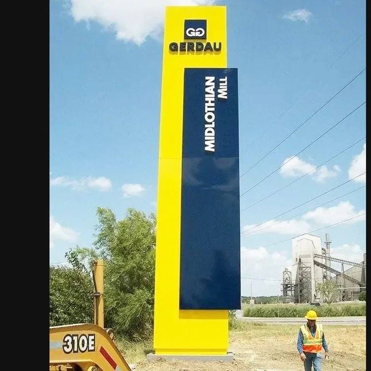 Stainless Steel Guide Sign Spirit Fortress Square Standing Sign Park Custom Stand Sign