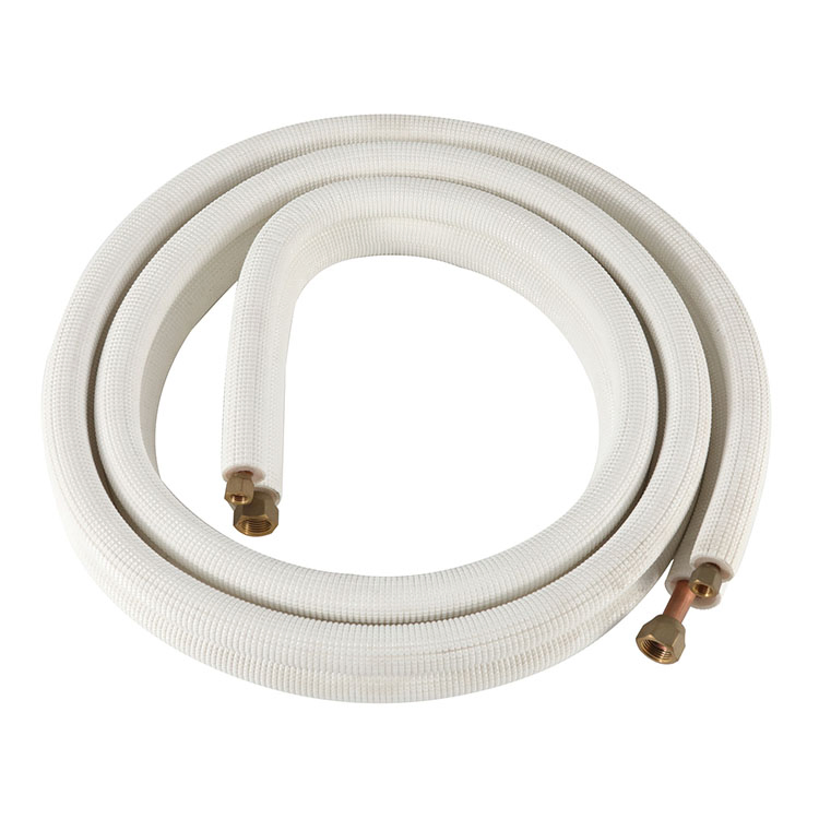 Refrigerator Parts Air Conditioning Connecting Pipe Insulated Copper Aluminum Tube with White PE Insulation