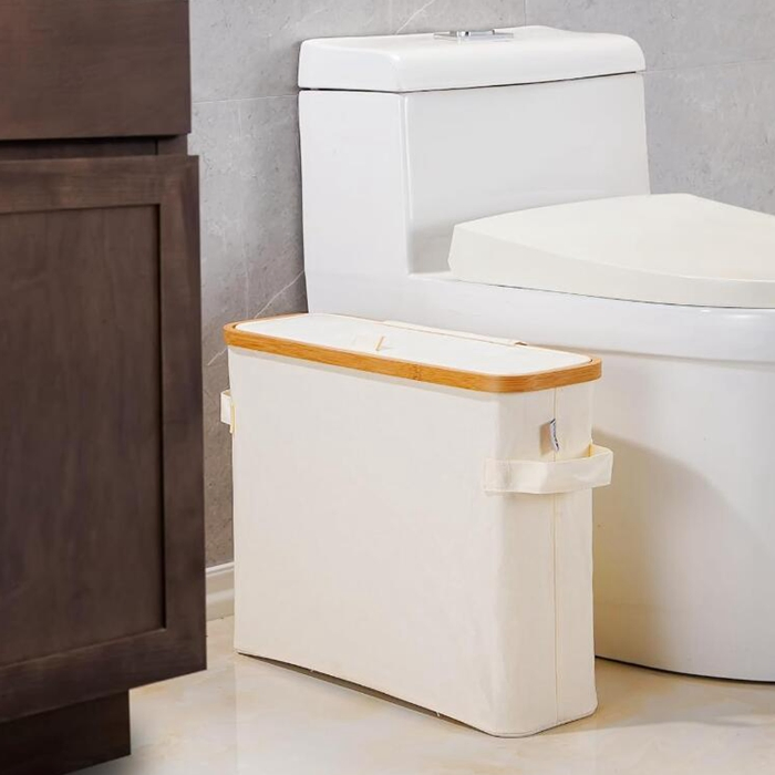 Toilet Paper Storage Box Bathroom Tissue Storage Bin with Handle