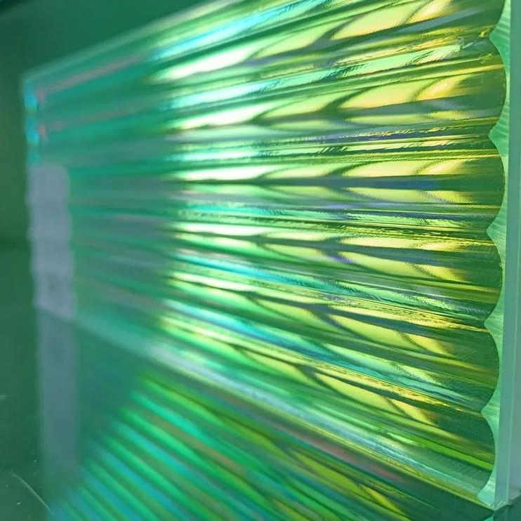 3mm, 4mm, 5mm Colorful Rainbow Dichroic Decorative Art Glass for Hotel /Shopping Mall/ Bar