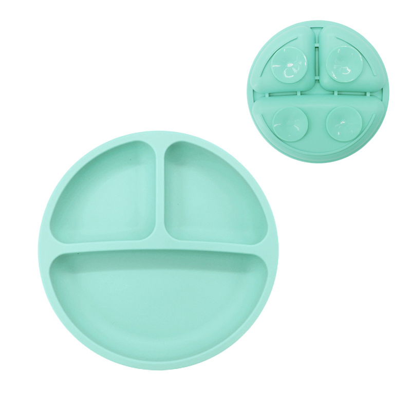 Food Grade Silicone Divided Plate with Suction Base BPA Free Baby Products
