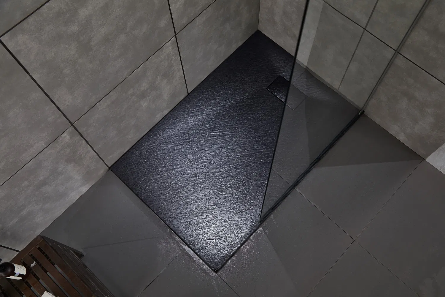Black Color Bathroom Anti Slip SMC Shower Tray