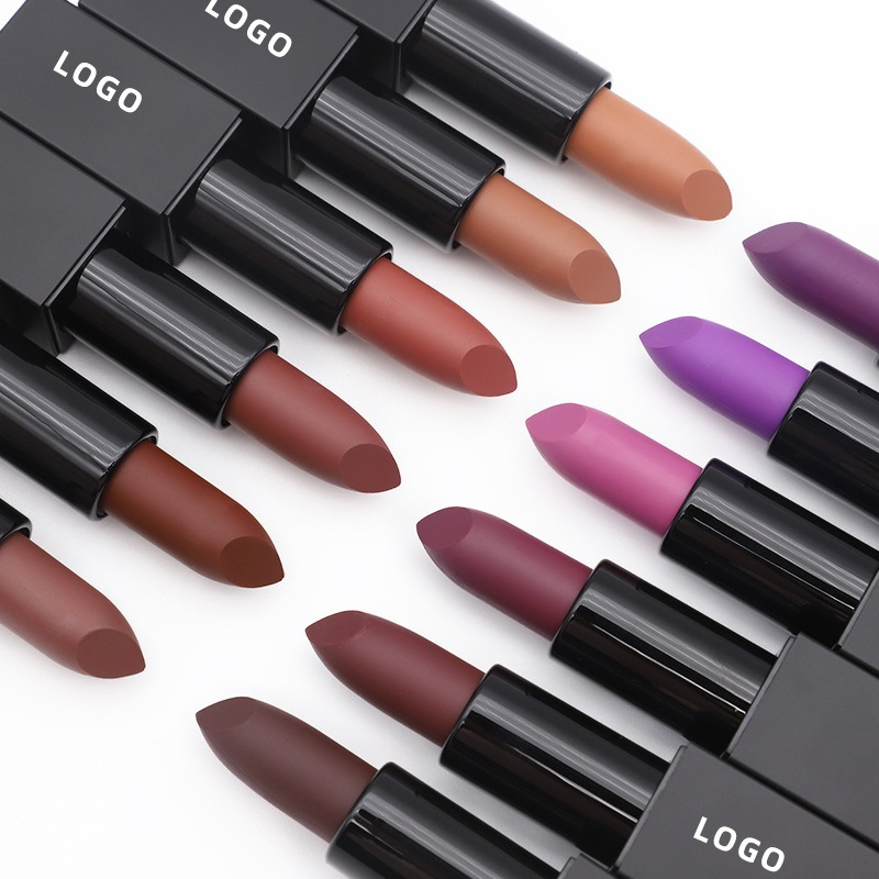 High Pigment Vegan Custom Logo Nude Private Label Waterproof Matte Lipstick
