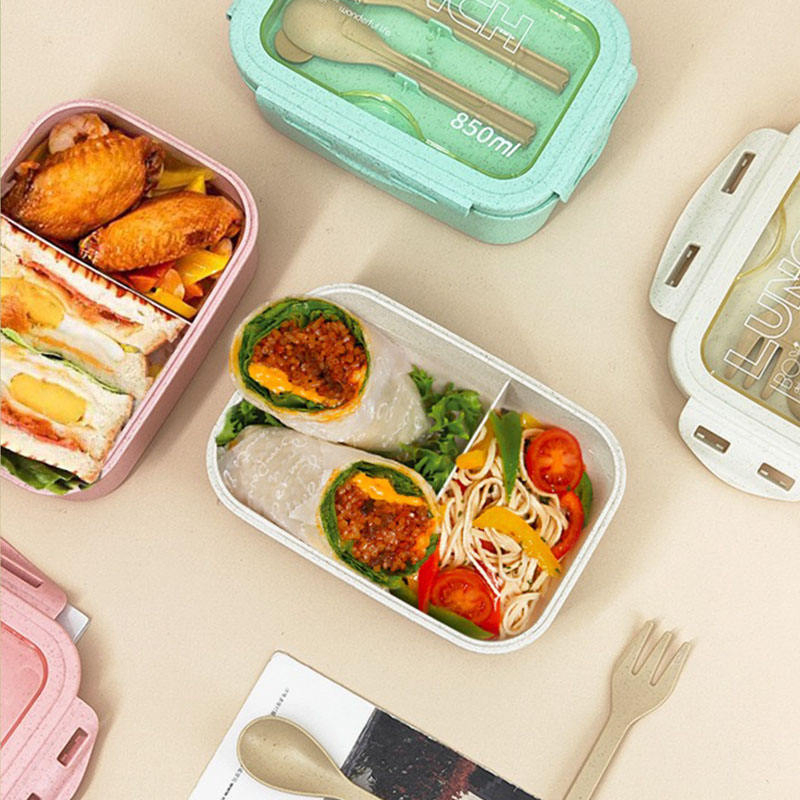 Eco-Friendly Lightweight Plastic Lunch Box with Microwave Lid