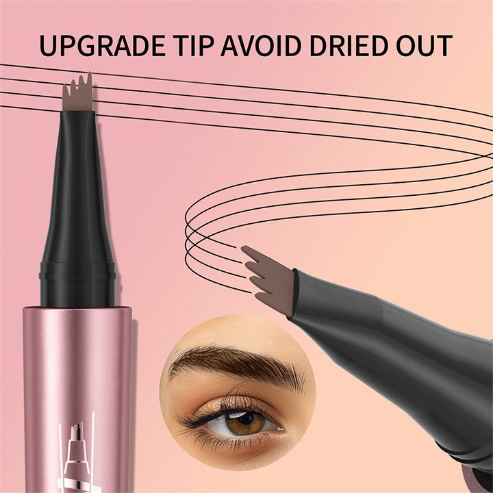Private Label Four-Pronged Liquid Eyebrow Pencil Easy-to-Use Waterproof Professional Liquid Eyebrow Pencil