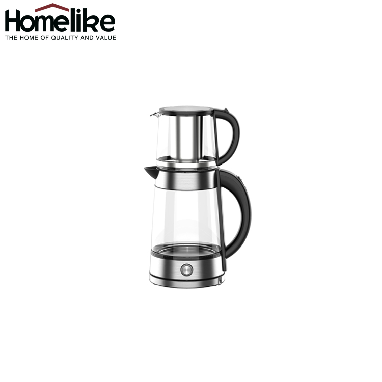Custom Turkish Coffee and Tea Maker Machine Tea Maker Set 1.7L Tea Maker Machine Glass Tea Kettle