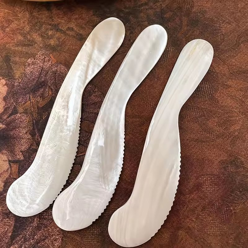 14 Cm Natural Shell White Home Butter & Cream Spreaders