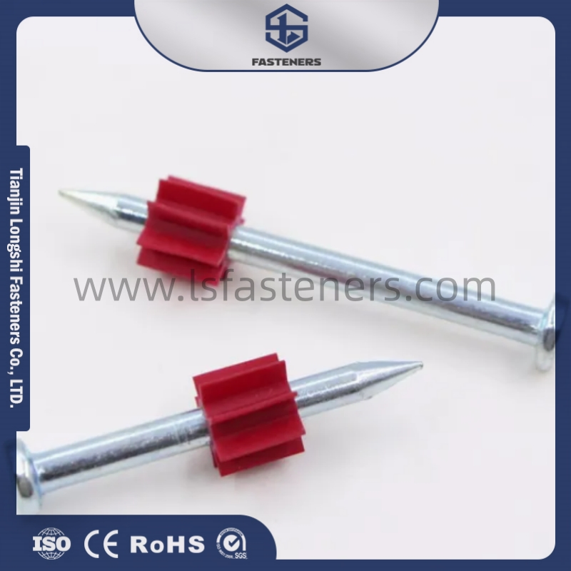 Shoot Nail with Red Buffer Shooting Nail Concrete Nail