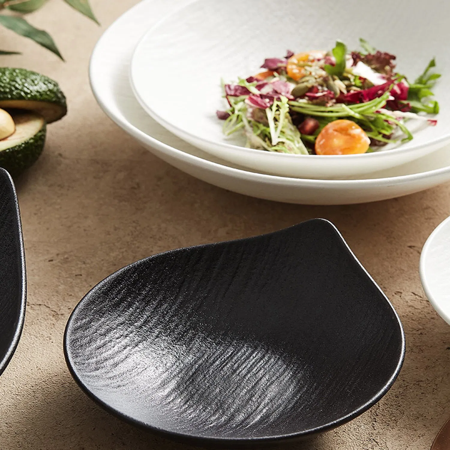 Black Matte Melamine Bowl Melamine Mixing Bowl Fruits Bowl